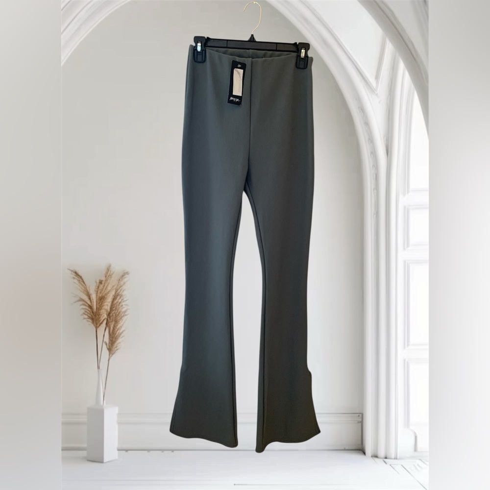 NWT Nasty Gal Charcoal Flare Pants